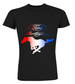 Ford Red White &amp; Blue Mustang Logo BK