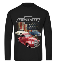 Chevy Truck American Metal American Flag BK