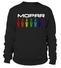BK. Mopar Pride Rainbow Spark Plug White Logo T-Shirt-