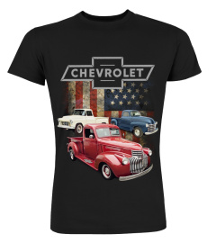 Chevy Truck American Metal American Flag BK