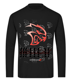 Red Dodge Hellcat Emblem &amp; Three Color Script BK
