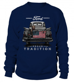 Ford Pickup Truck American Flag Proud Tradition Labs Dogs NV