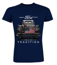 Ford Pickup Truck American Flag Proud Tradition Labs Dogs NV