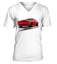 WT. SUPERCHARGED V8 MUSCLE CAR GO MANGO ORANGE Challenger T-Shirt-