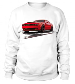 WT. SUPERCHARGED V8 MUSCLE CAR GO MANGO ORANGE Challenger T-Shirt-