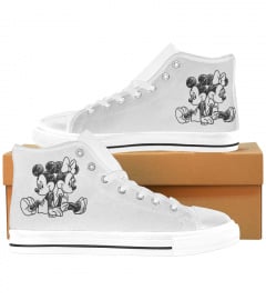 Mickey &amp; Minnie Mouse High Top Sneakers - Unisex"