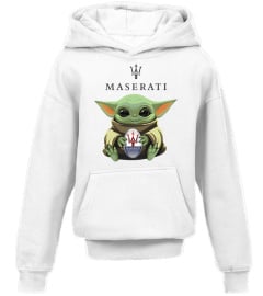 Baby Yoda Hugs Maserati Car Logo Star Wars WT