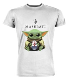 Baby Yoda Hugs Maserati Car Logo Star Wars WT