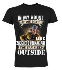 IN MY HOUSE IF YOU DON'T LIKE ZUCCHERO FORNACIARI YOU CAN SLEEP OUTSIDE