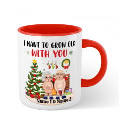 EN - I WANT TO GROW OLD WITH YOU FUNNY CHRITSMAS MUGS