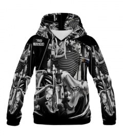 Engine 750 Commando All Over print Hoodie Man and Women