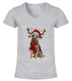 border terrier christmas new t shirt