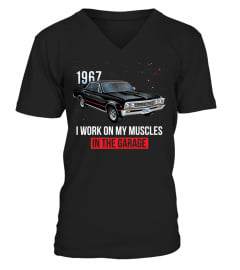 1967 I work on my muscles in the garage