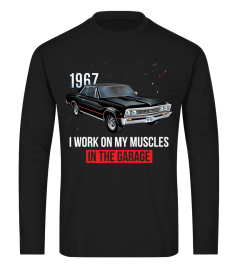 1967 I work on my muscles in the garage