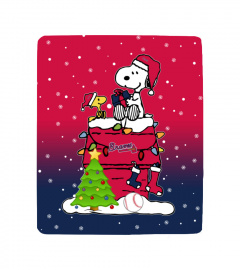 AB Snoopy Christmas Sherpa Fleece Blanket