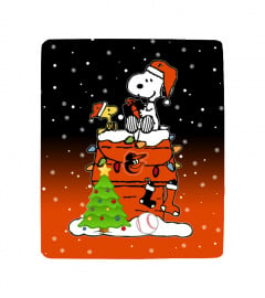 BO Snoopy Christmas Sherpa Fleece Blanket