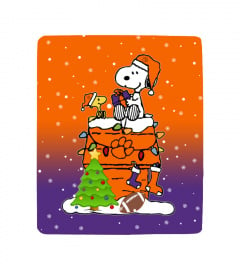 CT Snoopy Christmas Sherpa Fleece Blanket