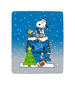 DL Snoopy Christmas Sherpa Fleece Blanket