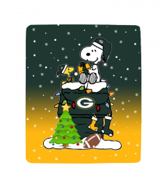 GP Snoopy Christmas Sherpa Fleece Blanket