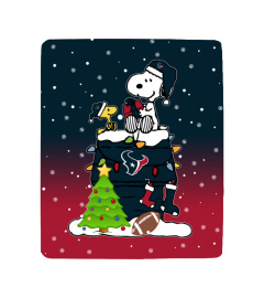 HT Snoopy Christmas Sherpa Fleece Blanket