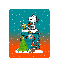 MIA Snoopy Christmas Sherpa Fleece Blanket