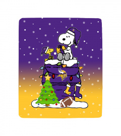 MV Snoopy Christmas Sherpa Fleece Blanket