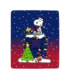 NYG Snoopy Christmas Sherpa Fleece Blanket