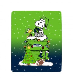 SS Snoopy Christmas Sherpa Fleece Blanket