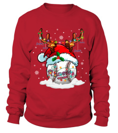 AB Santa Hat Reindeer Christmas Sweatshirt