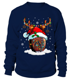 AT Santa Hat Reindeer Christmas Sweatshirt