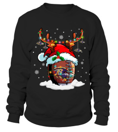 BR Santa Hat Reindeer Christmas Sweatshirt