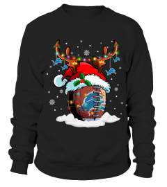 DL Santa Hat Reindeer Christmas Sweatshirt