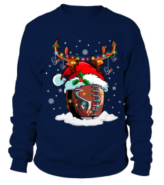 HT Santa Hat Reindeer Christmas Sweatshirt