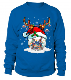 NYM Santa Hat Reindeer Christmas Sweatshirt