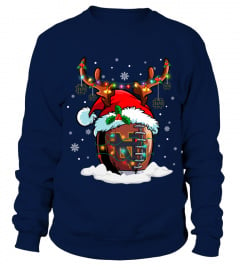 NDFI Santa Hat Reindeer Christmas Sweatshirt