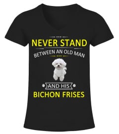 Never stand between an old man and his Bichon Frises