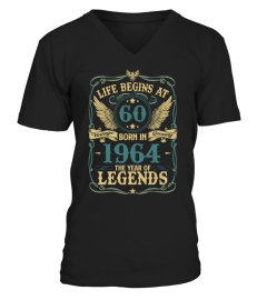 LIFE BEGINS AT 60 BORN IN 1964 THE YEAR OF LEGENDS - VINTAGE QUALITY