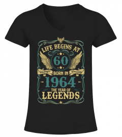 LIFE BEGINS AT 60 BORN IN 1964 THE YEAR OF LEGENDS - VINTAGE QUALITY