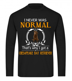 I never was normal that's why I got a Chesapeake Bay Retriever