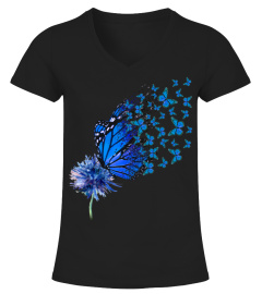 Butterfly dandelion blue