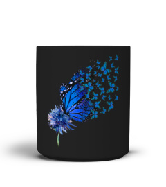 Butterfly dandelion blue