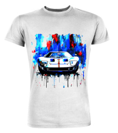 Ford GT 40 racing, affiche d'art des années 1960 