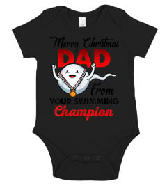 Merry Christmas Dad From Your Swimming Champion Sperm Gift T-Shirt