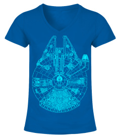 Blue millennium falcon T Shirt