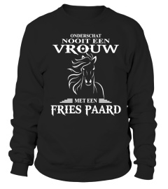 VROUW MET EEN FRIES PAARD