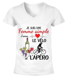 Je suis une femme simple j'aime le vélo et l'apéro