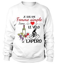 Je suis une femme simple j'aime le vélo et l'apéro