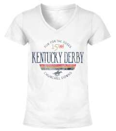 Kentucky Derby 150th Retro Stripe White Officially Licensed T-Shirt