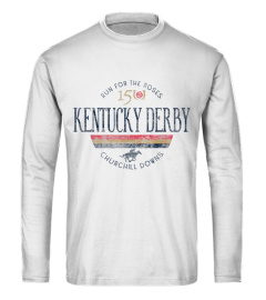 Kentucky Derby 150th Retro Stripe White Officially Licensed T-Shirt