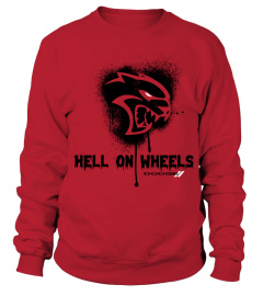 RD. Dodge Hellcat Hell on Wheels Long Sleeve T-Shirt-